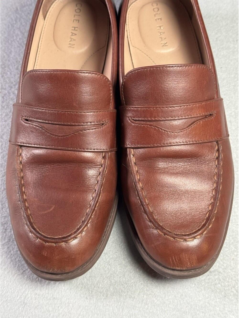Cole Haan Womens Stassi Penny Loafer Brown Leather W32956 Grand 360 Size 6.5 B